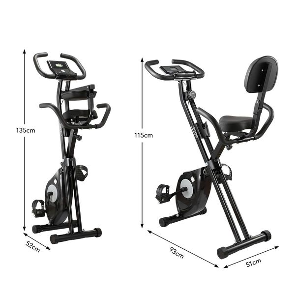 Foldable Magnetic Exercise Bike Spin Bicycle With Upright / Recumbent 2 Style Resistance Adjustable