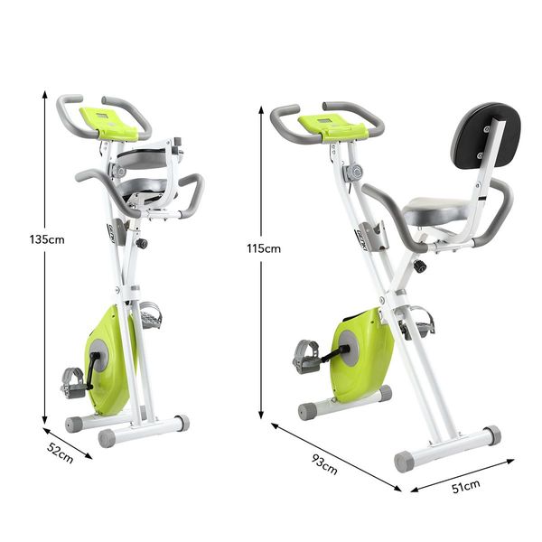 Upright/Recumbent Magnetic Exercise Bike Spin Bicycle W/8 Adjustable Resistance,Foldable & Movable