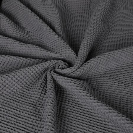 Throw Blanket Cotton Waffle Blankets Grey Single