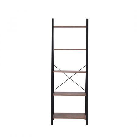 Levede 5 Tier Bookshelf Industrial Ladder Shelf Wooden Storage Display Rack