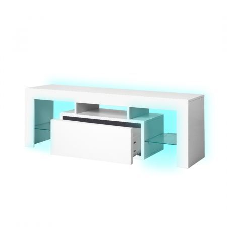 Levede TV Cabinet Entertainment Unit Stand RGB LED Furniture Wooden Shelf 130cm