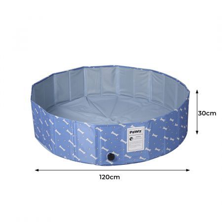 Portable Pet Swimming Pool Kids Dog Cat Washing Bathtub Outdoor Bathing Blue M