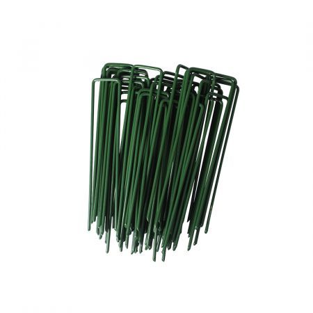 200PCS Synthetic Artificial Grass Turf Pins U Fastening Lawn Tent Pegs Weed Mat