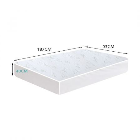 DreamZ Fully Fitted Waterproof Breathable Bamboo Mattress Protector Single Size