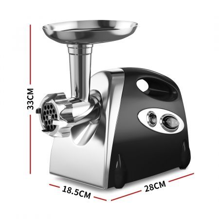 2800W Electric Meat Grinder Mincer Sausage Filler Kibbe Maker Stuffer Kitchen Black