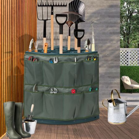 Garden Tools Rack Farm Shed Garage Storage Long Short Handles Organizer Holder