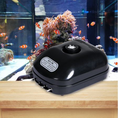 Aquarium Air Pump 4 Outlet Oxygen Aqua  Fountain Pond Aerator Water Fish Tank