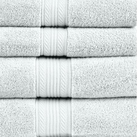 Amelia 500GSM 100% Cotton Towel Set -Zero Twist 6 Pieces -Glacier Grey