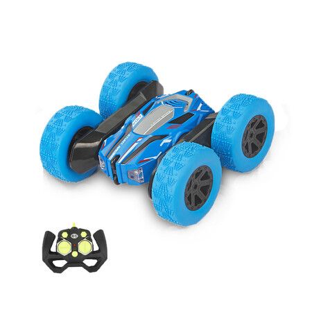 2021 New RC Car Double Side RC Stunt Cars 360 Reversal Dual Batteries Col.Dk.Blue