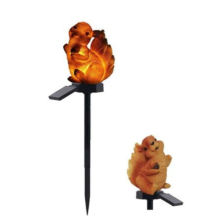 Squirrel Garden Solar Light,Solar Powered LED Garden Lights,Garden Solar Landscape Light