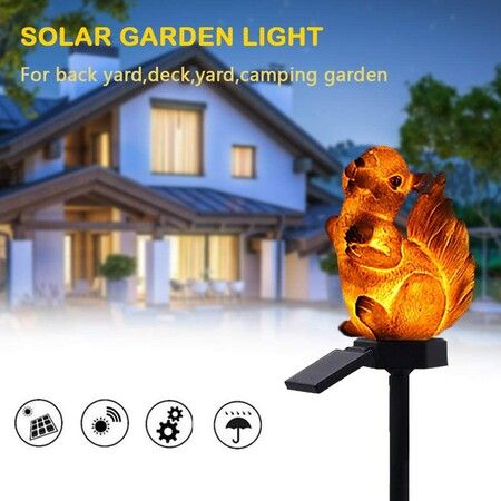 Squirrel Garden Solar Light,Solar Powered LED Garden Lights,Garden Solar Landscape Light