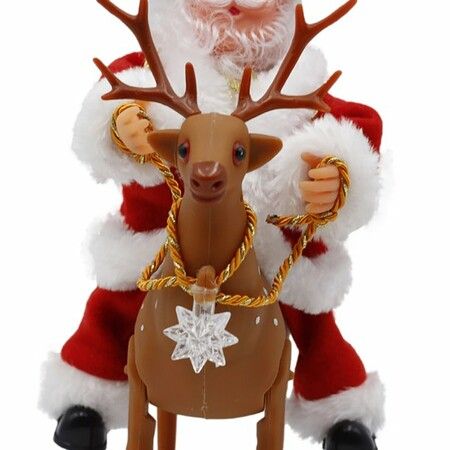 Santa Claus Riding Electric Deer Deer Cart Children's Toy Electric Riding Deer Santa Claus Christmas Gift