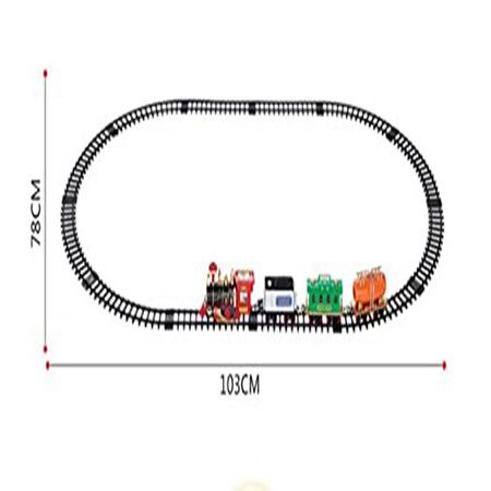 Electric Smoke remote control rail train simulation model rechargeable steam train children's toy set(Random Style)