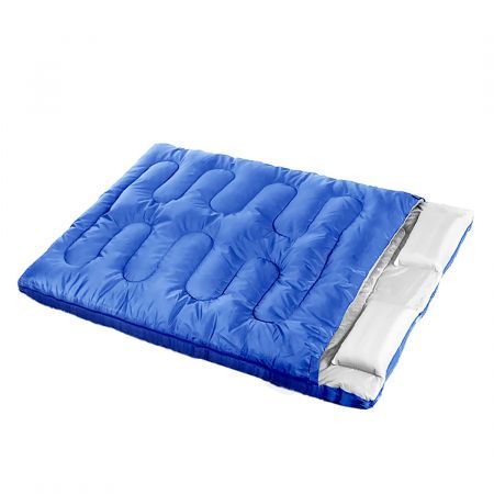 Mountview Sleeping Bag Double Bags Outdoor Camping Thermal Hiking Blue