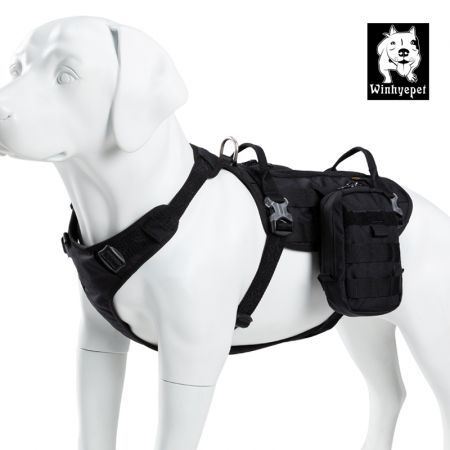 Whinhyepet Military Harness Black L