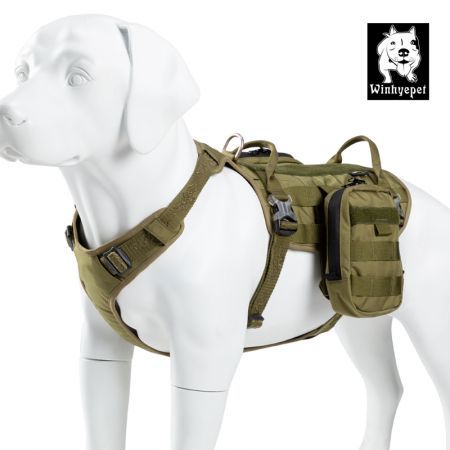 Whinhyepet Military Harness Army Green XL