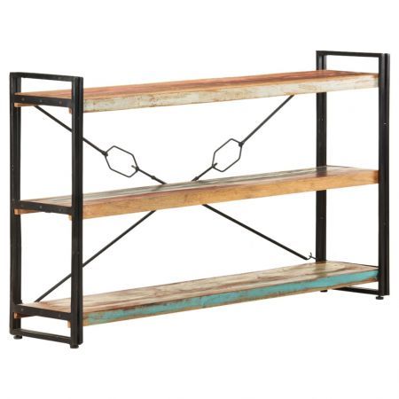 3-Tier Bookcase 140x30x80 cm Solid Reclaimed Wood