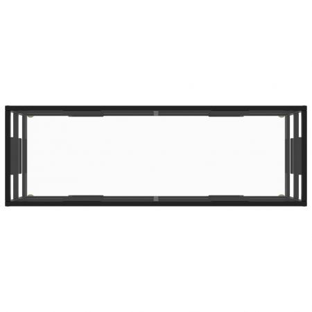 TV Cabinet Black with Tempered Glass 120x40x40 cm