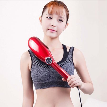 2X 6 Heads Portable Handheld Massager Soothing Stimulate Blood Flow Shoulder Red