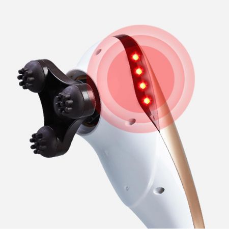 6 Heads Portable Handheld Massager Soothing Stimulate Blood Flow Shoulder Gold