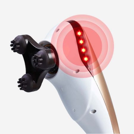 2X 6 Heads Portable Handheld Massager Soothing Stimulate Blood Flow Shoulder Gold