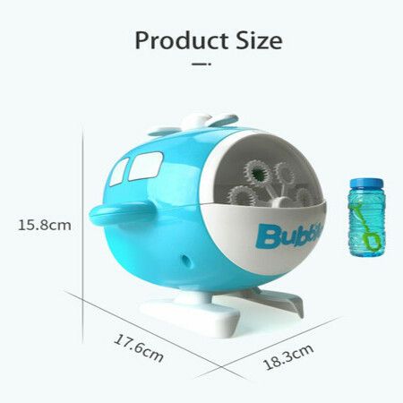 Bubble Machine for Kids Helicopter Shape Summer Christmas, birthday, party