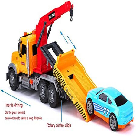 Big Tow Truck Toy Inertial Toy Cars with car Toy Trucks for Boys and wiht Lights and Sound Module