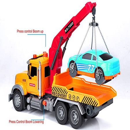 Big Tow Truck Toy Inertial Toy Cars with car Toy Trucks for Boys and wiht Lights and Sound Module