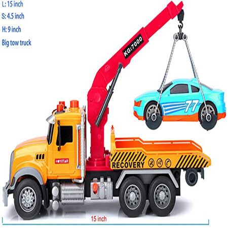 Big Tow Truck Toy Inertial Toy Cars with car Toy Trucks for Boys and wiht Lights and Sound Module