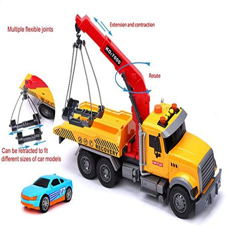 Big Tow Truck Toy Inertial Toy Cars with car Toy Trucks for Boys and wiht Lights and Sound Module