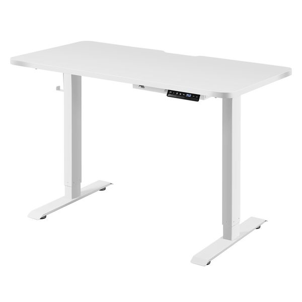 Electric Sit Stand Desk Height Adjustable Office Standing Computer Table Furniture Motorized Dual Motor White