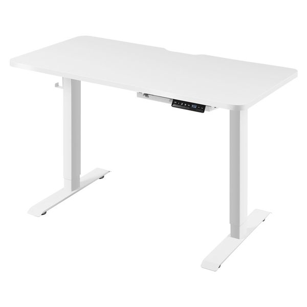 Electric Sit Stand Desk Height Adjustable Office Standing Computer Table Furniture Motorized Dual Motor White