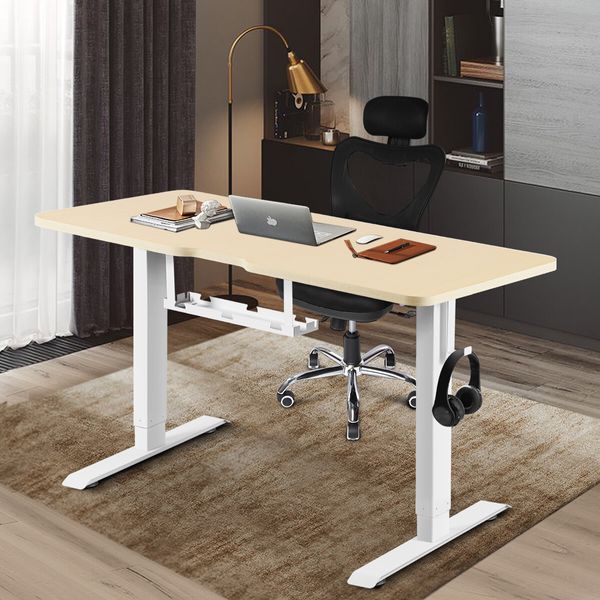 Electric Standing Desk Height Adjustable Sit Stand Office Computer Table Furniture Motorized Dual Motor Nature