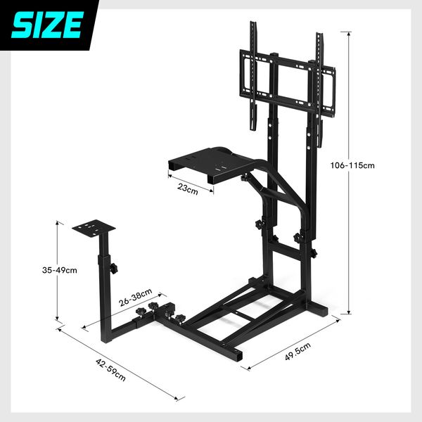 Sim Racing Wheel Stand Simulator Holder Gaming Accessories Monitor Bracket for Thrustmaster Logitech G29