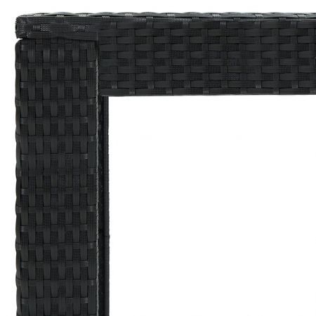 Garden Bar Table Black 100x60.5x110.5 cm Poly Rattan