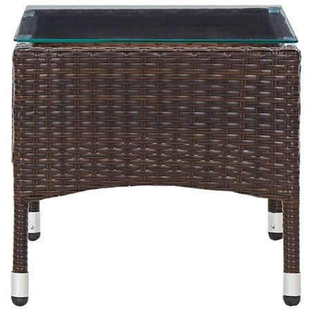 Coffee Table Brown 60x40x36 cm Poly Rattan