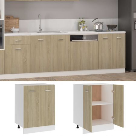 Bottom Cabinet Sonoma Oak 60x46x81.5 cm Chipboard