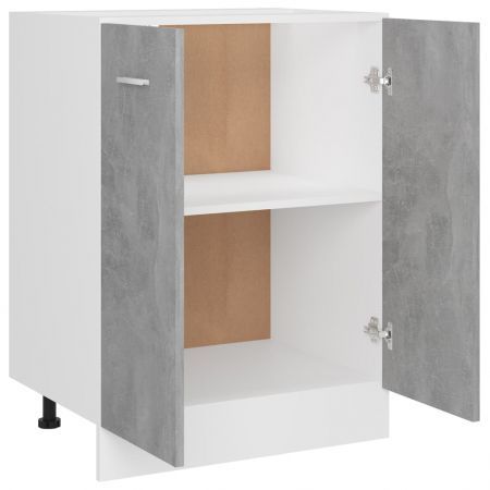 Bottom Cabinet Concrete Grey 60x46x81.5 cm Chipboard