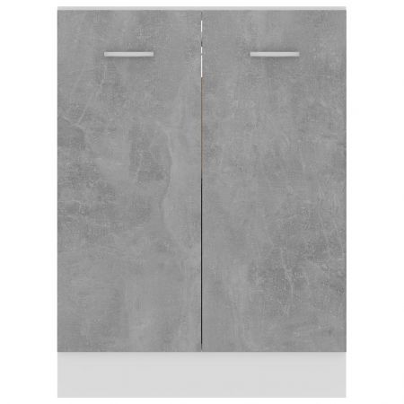 Bottom Cabinet Concrete Grey 60x46x81.5 cm Chipboard