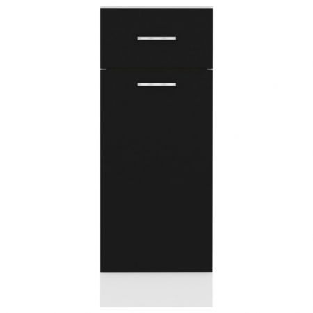 Drawer Bottom Cabinet Black 30x46x81.5 cm Chipboard