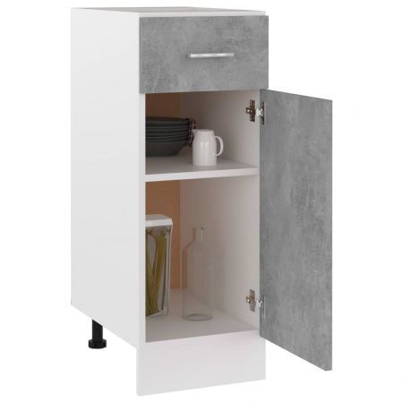 Drawer Bottom Cabinet Concrete Grey 30x46x81.5 cm Chipboard