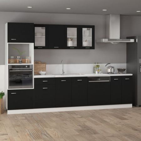 Drawer Bottom Cabinet Black 40x46x81.5 cm Chipboard