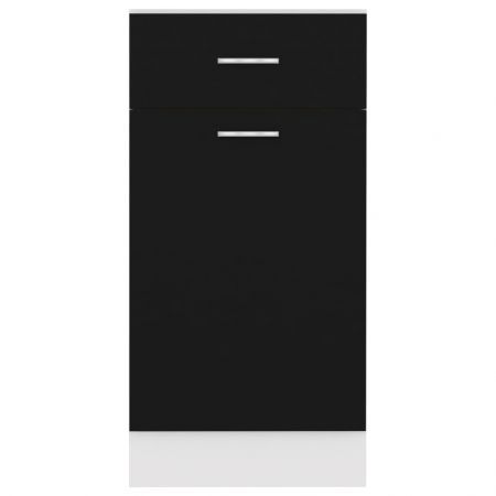 Drawer Bottom Cabinet Black 40x46x81.5 cm Chipboard