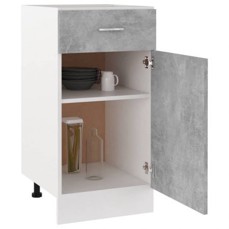 Drawer Bottom Cabinet Concrete Grey 40x46x81.5 cm Chipboard