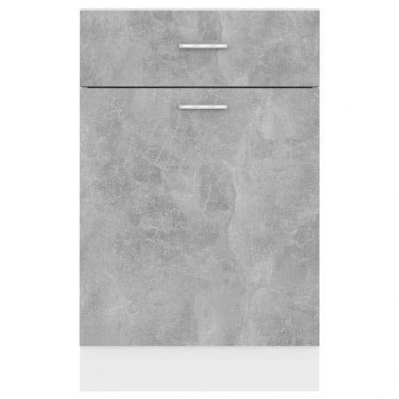 Drawer Bottom Cabinet Concrete Grey 50x46x81.5 cm Chipboard