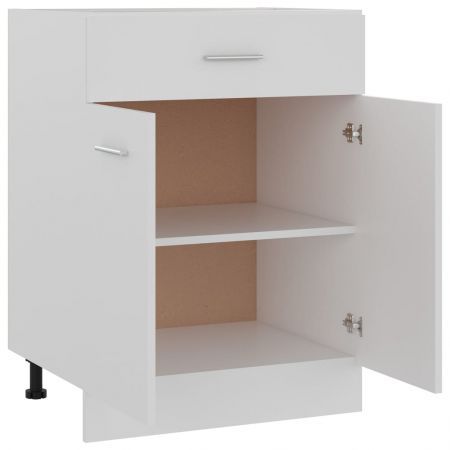 Drawer Bottom Cabinet White 60x46x81.5 cm Chipboard