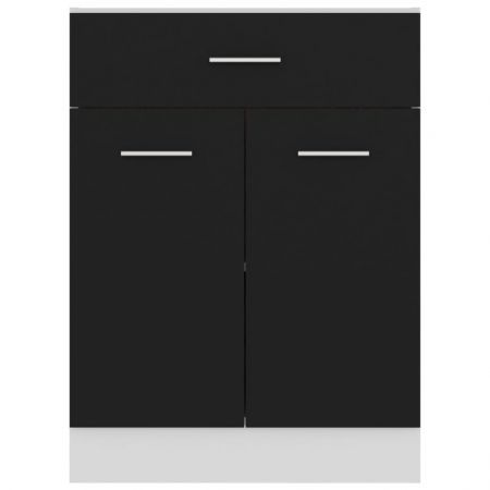 Drawer Bottom Cabinet Black 60x46x81.5 cm Chipboard