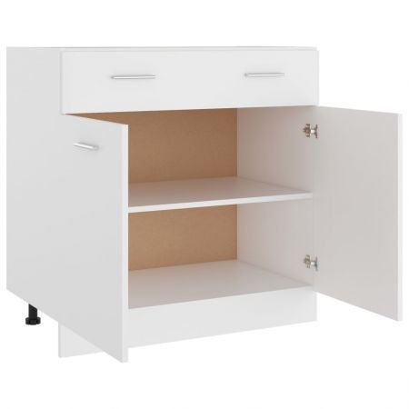 Drawer Bottom Cabinet White 80x46x81.5 cm Chipboard