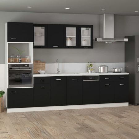 Drawer Bottom Cabinet Black 80x46x81.5 cm Chipboard