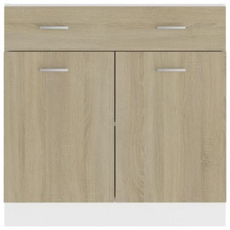 Drawer Bottom Cabinet Sonoma Oak 80x46x81.5 cm Chipboard